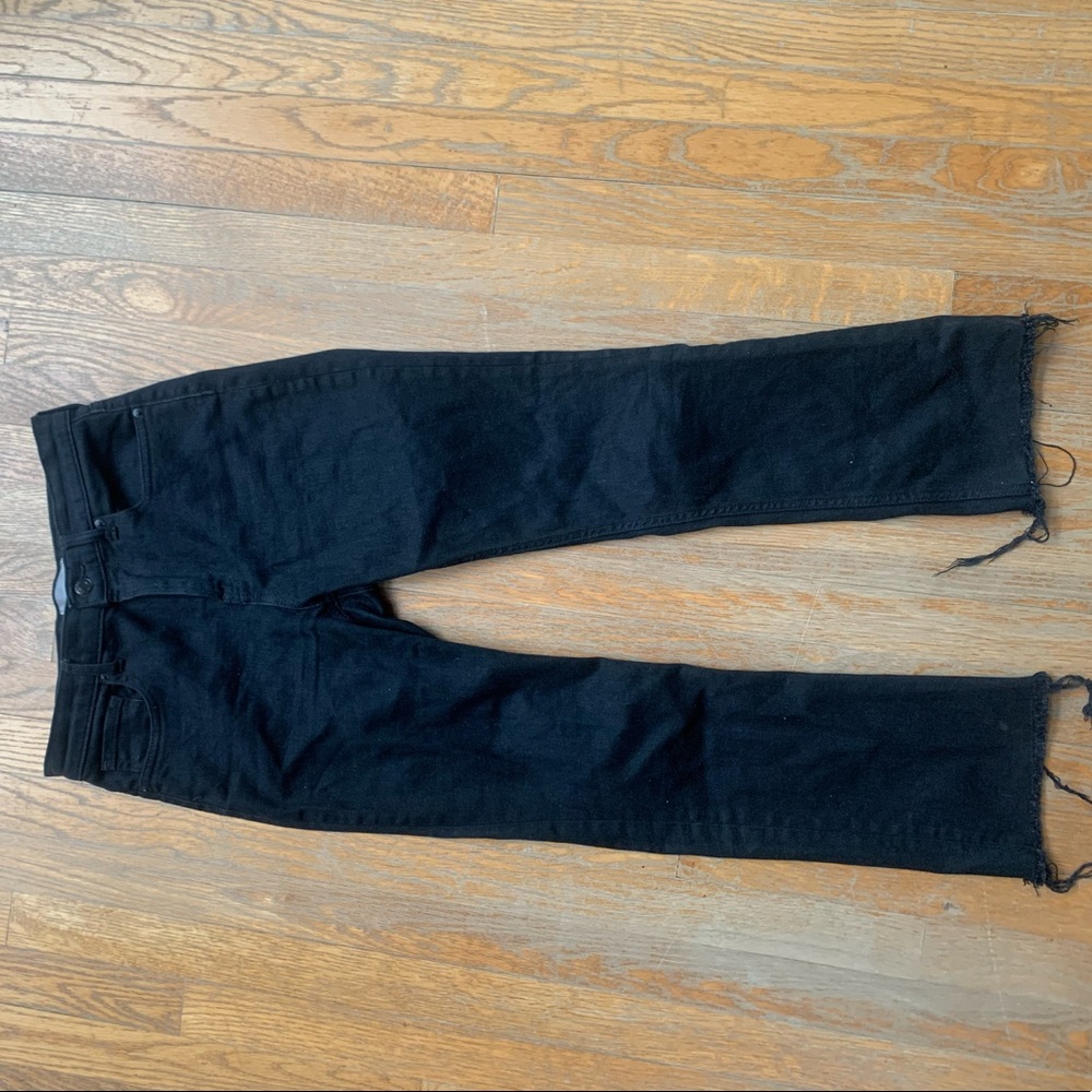 High waisted black skinny jeans